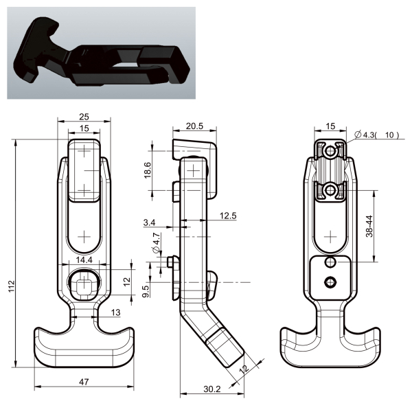 Фото - Защіпка (фіксатор) резиновий код C9114-1190