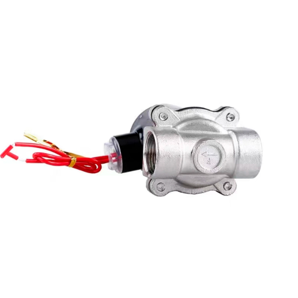 Фото - Клапан електричний прямої дії, н/ж SS304, DN20, внутрішня-внутрішня різьба G3/4 F/F, VITON ущільнювач, DC24V