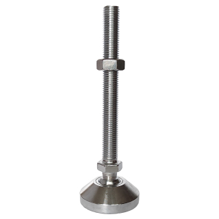 Фото - Опора регульована сталева діам.60мм М16 L=150мм рухома