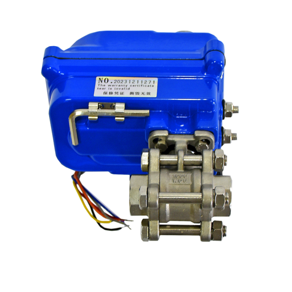 Фото - Шаровий кран з електроприводом 220VAC, н/ж SS304, 3сост, DN15, внутрішня-внутрішня різьба  G1/2F-G1/2F