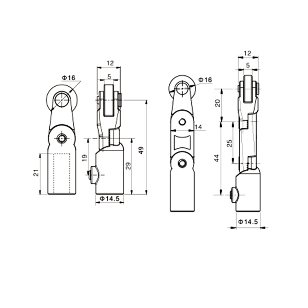Фото - Коліщатко запирання для круглої тяги 9-10мм двоскладове код 2076-04215