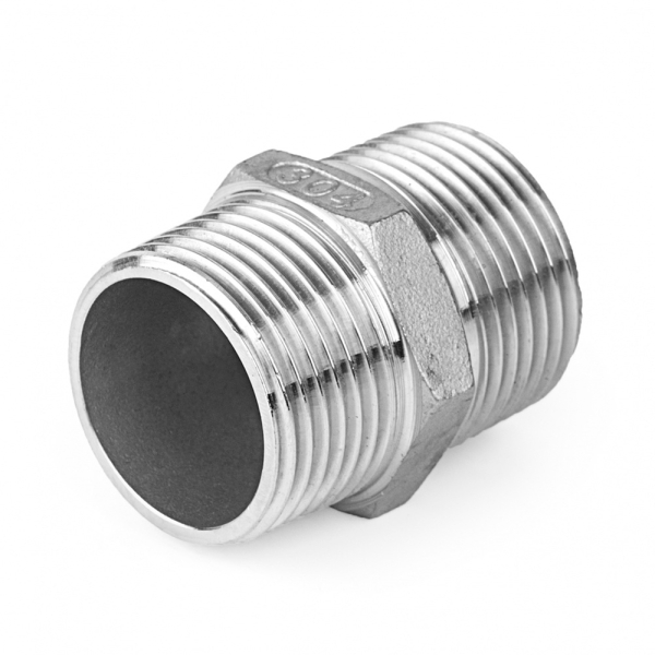 Фото - Ніпель нержавіючий редукційний зовнішня-зовнішня різьба SS304 DN20 G3/4M – DN20 G3/4M