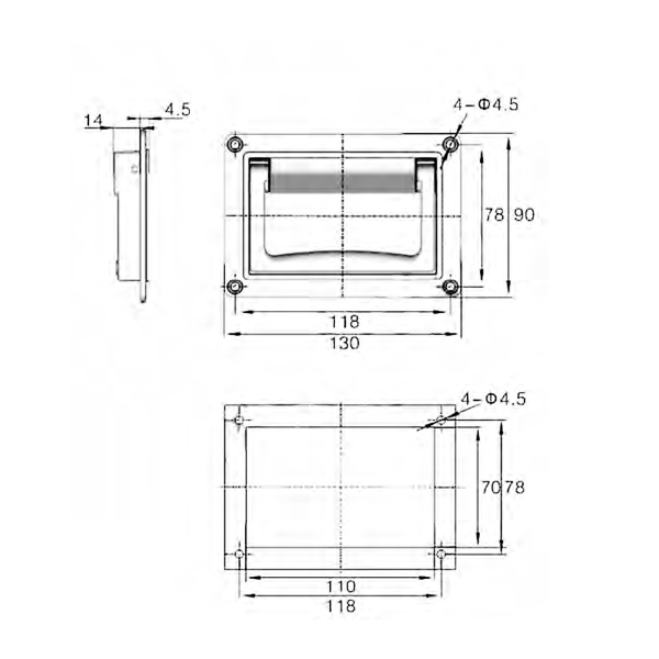 Фото - Ручка врезная (код Е5401-1119)
