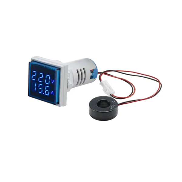 Фото - Цифровий індикатор AD101-22VAMS 60-500V. 0-100A (блакитний)