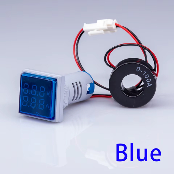 Фото - Цифровий індикатор AD101-22VAMS 60-500V. 0-100A (блакитний)