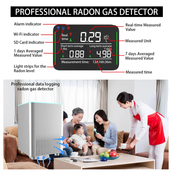 Фото - Прилад для вимірювання радону WiFi PT07
