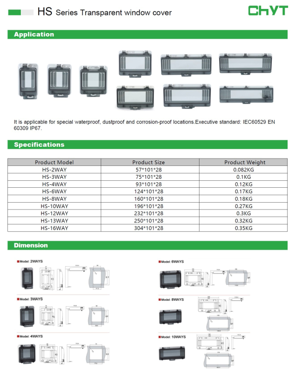 Фото - Вікно прозоре IP67 для щитків/боксів на 16 модулів
