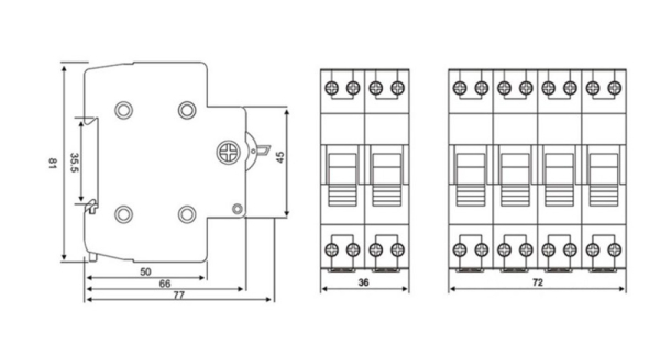 Фото - Ручний перемикач джерела живлення 4 полюси 63А SF 319G