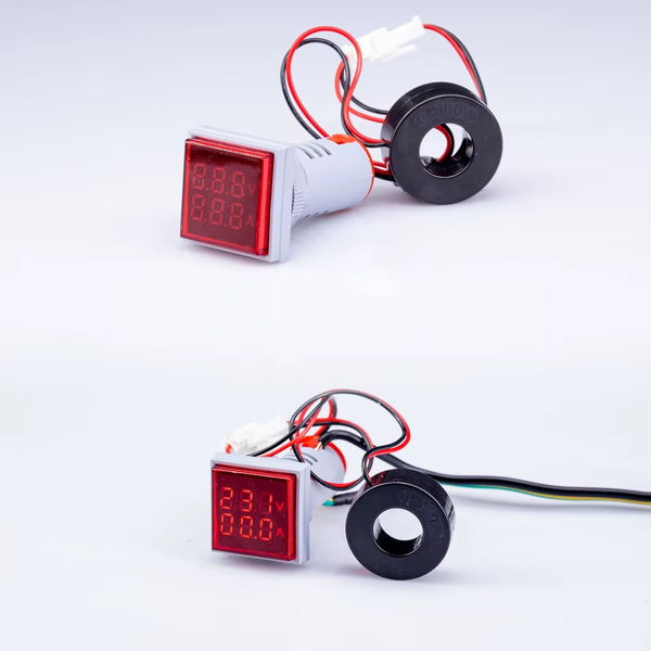 Фото - Цифровий індикатор AD101-22VAMS 60-500V. 0-100A (червоний)