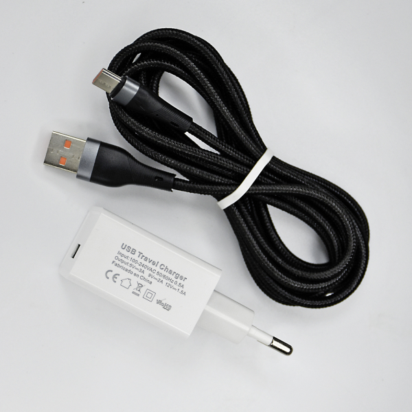Фото - Блок живлення USB 18 Вт + Кабель USB type C 2м.