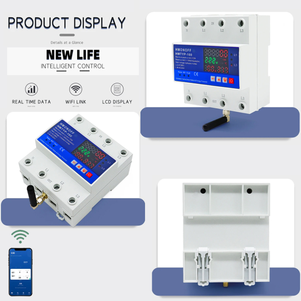 Фото - Лічильник електроенергії 3ф 100А WiFi Smart з розмикачем