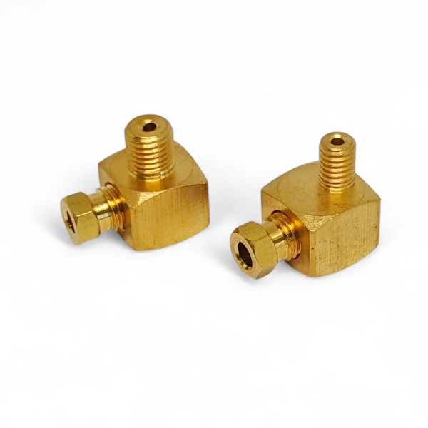 Фото - Фітинг латунний кутовий JM48 діам.4мм-М8х1