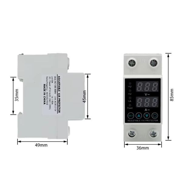 Фото - Реле напруги 1фаза 63А, Реле захисту 2