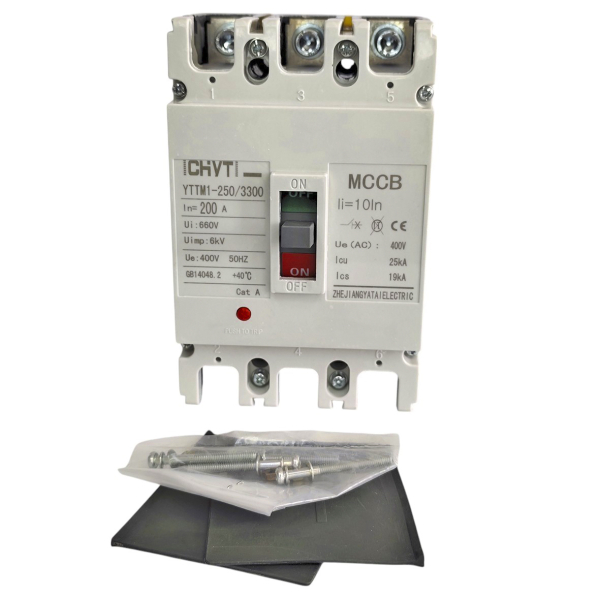Фото - Автоматичний вимикач 3 полюса YTTM1-250 200А CHYT
