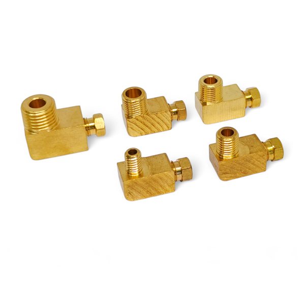 Фото - Фітинг латунний кутовий JN42 діам.4мм-G(R)1/4