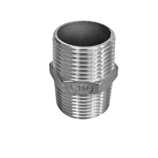 Фото - Ніпель нержавіючий  SS304  зовнішня-зовнішня  різьба DN25 G1"M – G1"M