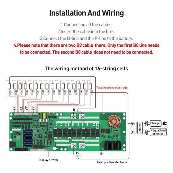 Фото - BMS JIKONG JK-PB1A16S10P (100А номінальний струм, 1А струм балансування)