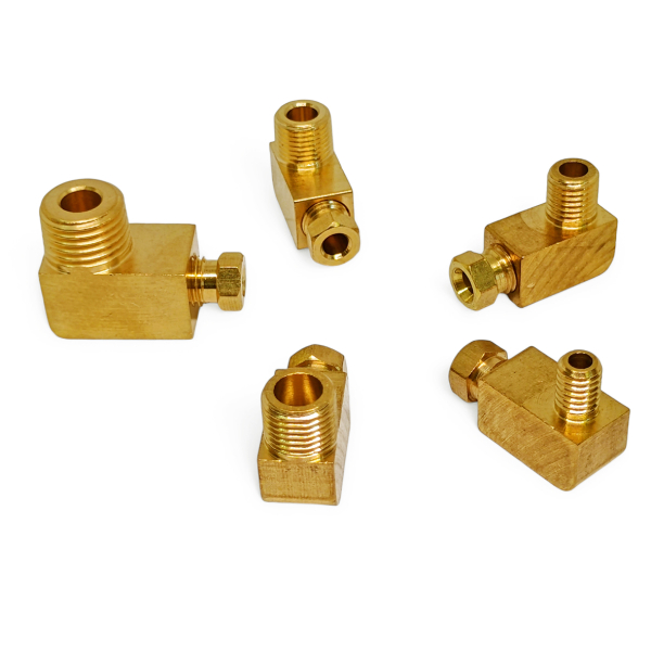 Фото - Фітинг латунний кутовий JN42 діам.4мм-G(R)1/4