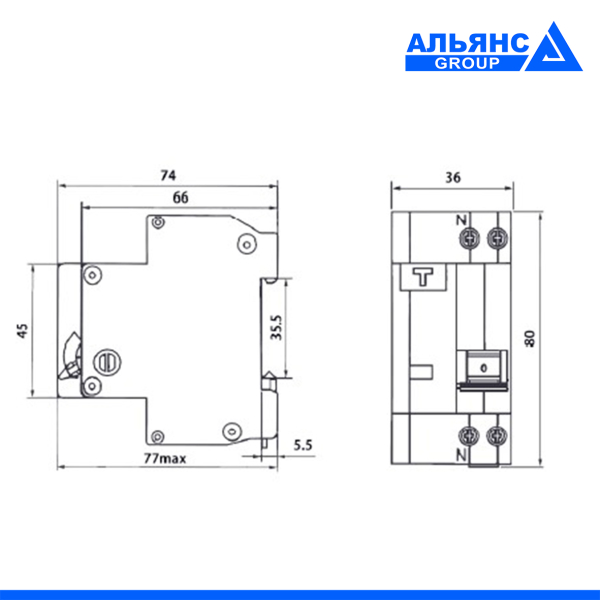 Фото - Диференціальний автоматичний вимикач 63А DZ30LE-63