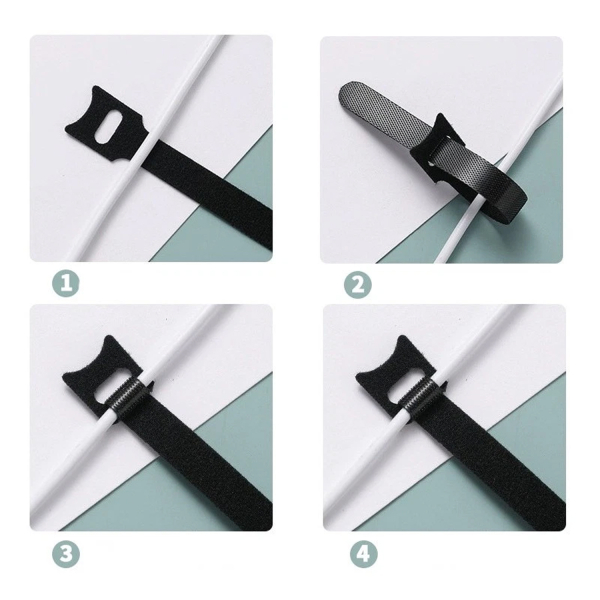 Фото - Хомут стяжка на липучках багаторазова  16×300мм макс.діам. Ø80mm (уп. 20шт) (уп. 20шт)