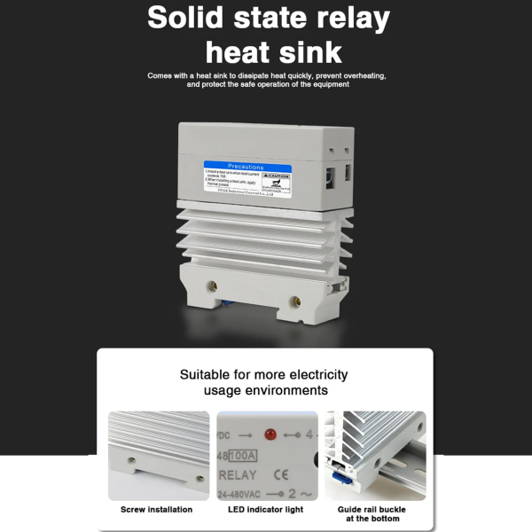 Фото - SSR реле 1фаза FCGT1-DR80DA, 80А, DC-AC