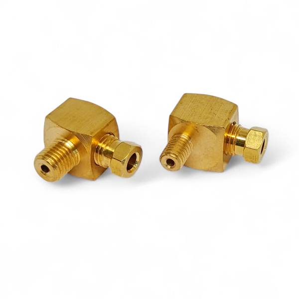 Фото - Фітинг латунний кутовий JM48 діам.4мм-М8х1