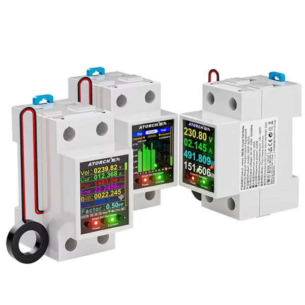 Фото - Лічильник електроенергії 1ф 100А WiFi Smart з розмикачем ATORCH GR2PWSL, ПЗВ, кольоровий дисплей