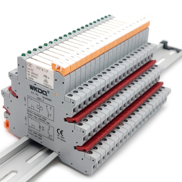 Фото - Реле DIN HF41F, котушка DC12VDC, контакти 1NO/NC, 6A 240VAC, 6A 30VDC