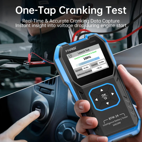 Фото - FNIRSI BTM-24 тестер акумуляторів CCA 2000A,12V/24V