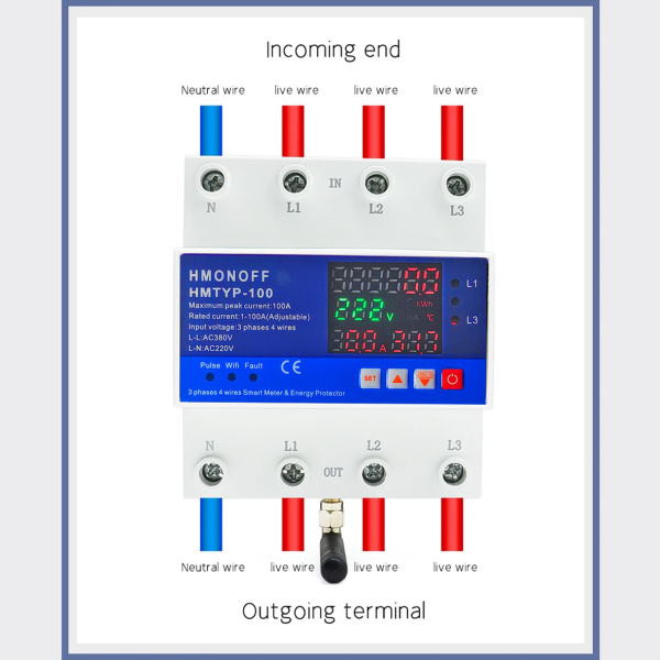Фото - Лічильник електроенергії 3ф 100А WiFi Smart з розмикачем