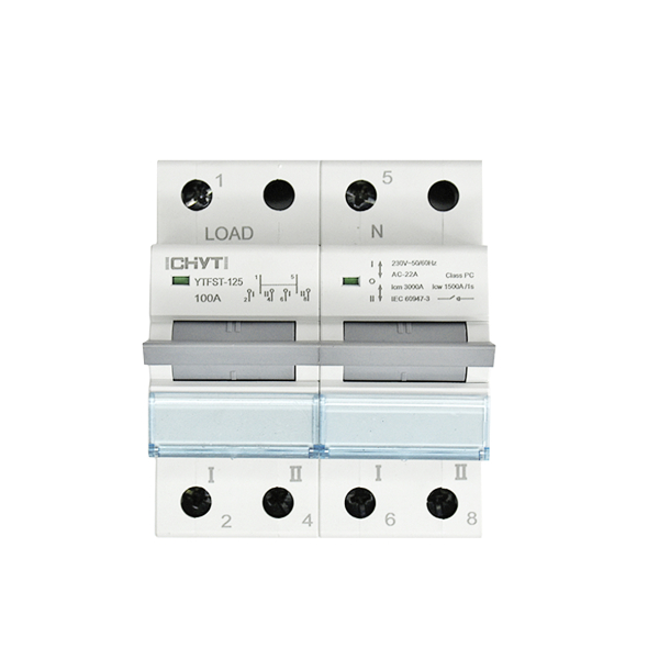 Фото - Ручний перемикач джерела живлення 2 полюси 100А YTFST 125CHYT