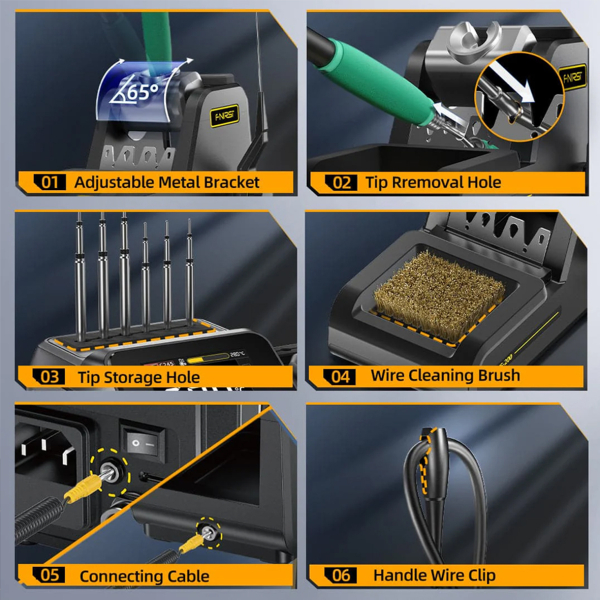 Фото - FNIRSI DWS-200 + F210 + 3 жала паяльна станція