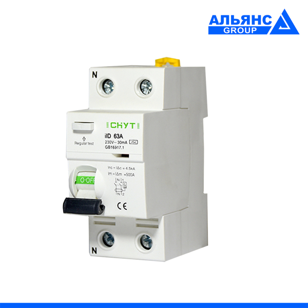 Фото - Диференційний вимикач ILD 63A 2полюси