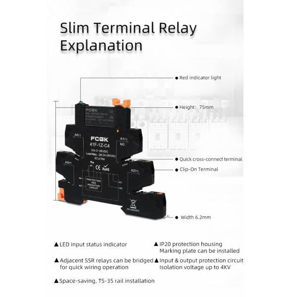 Фото - FCSSR1H-302DA (41F-1Z-C2/C4) Control (3-28VDC) Load (2A 24-280VAC)