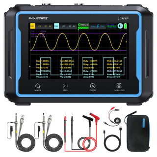 Фото - FNIRSI 2C53P планшет, 2щупи (цифровий мультиметр / портативний осцилограф 50 МГц*2 / генератор сигналів / smart професійний тестер)
