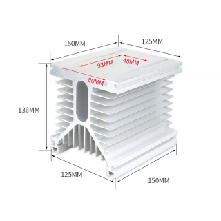 Фото - Радіатор 3-XXL з гвинтами та термопастою (120А-200А) під вентилятор 120х120мм