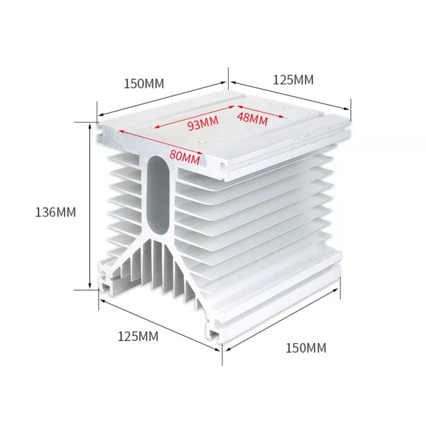 Фото - Радіатор 3-XXL з гвинтами та термопастою (120А-200А) під вентилятор 120х120мм