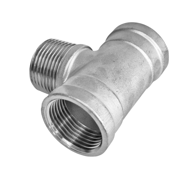 Фото - Трійник нержавіючий SS304 різьба внутрішня-зовнішня-внутрішня різьба DN25 G1"F- G1"M- G1"F