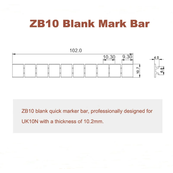 Фото - Маркування для клем ZB10 blank без символів