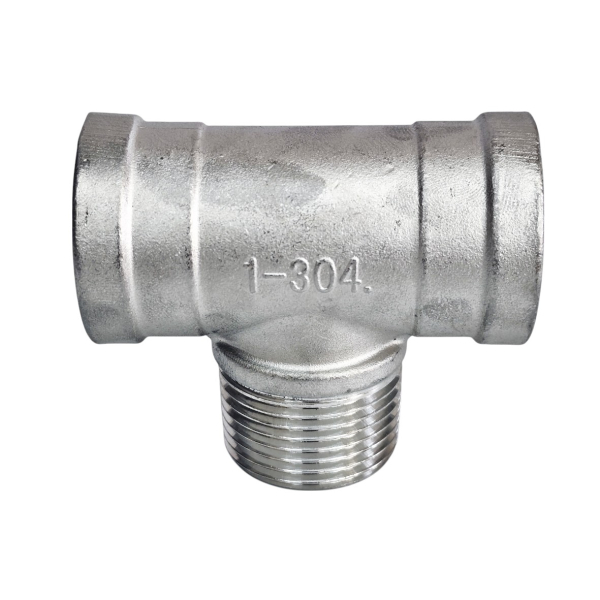 Фото - Трійник нержавіючий SS304 різьба внутрішня-зовнішня-внутрішня різьба DN25 G1"F- G1"M- G1"F