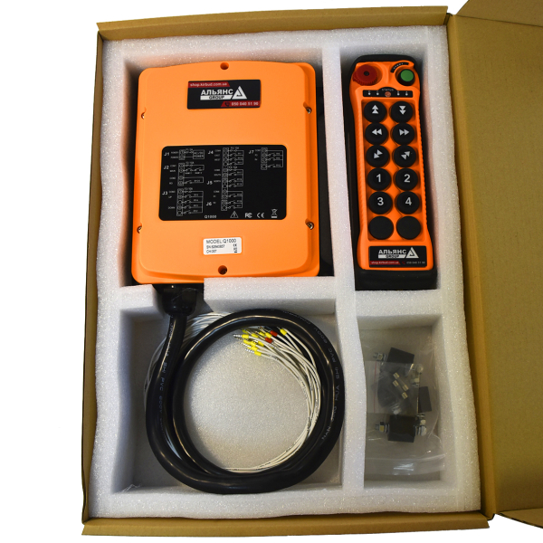 Фото - Комплект радіоуправління краном Q1000 (10 один. кнопок) DC12-24V