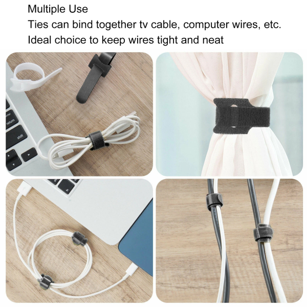 Фото - Хомут стяжка на липучках багаторазова  16×300мм макс.діам. Ø80mm (уп. 20шт) (уп. 20шт)