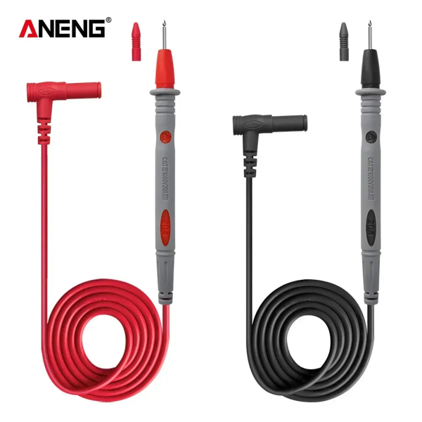 Фото - Щупи для тестера/мультиметра, 100см, 20А/1000V, силіконові дроти, нікельовані щупи,  модель PT1033