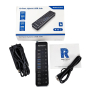 USB-хаб HUB, 10 портів (3хUSB 3.2 10Gbps + 7хUSB 3.0 5Gbps), з блоком живлення 12V 5A
