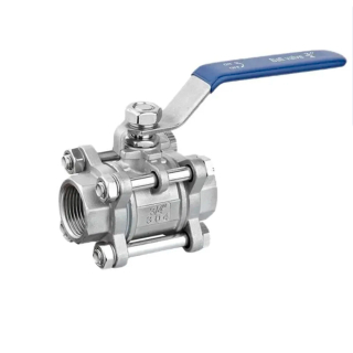 Фото - Кран шаровий DN15 нержавіючий SS304, трискладовий внутрішня-внутрішня різьба G1/2F-G1/2F