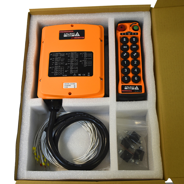 Фото - Комплект радіоуправління краном Q1200 (12 один. кнопок) AC110-460V