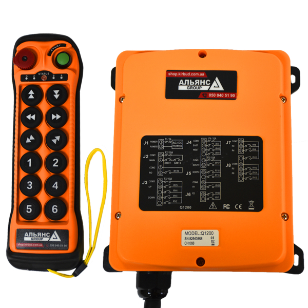 Фото - Комплект радіоуправління краном Q1200 (12 один. кнопок) DC12-24V