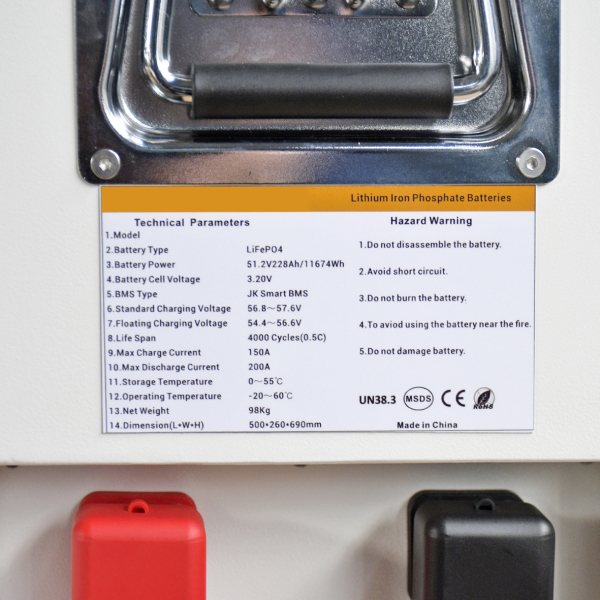 Фото - Акумуляторна батарея LiFePo4 12Квт 228Ah 52V