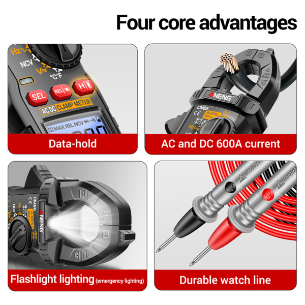Фото - Струмові (токові) кліщі Aneng CM86 600V AC/DC Voltage, 600A AC/DC Current, NCV, мультиметр, LCD з підсвіткою