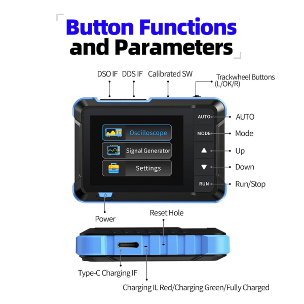 Фото - FNIRSI DSO153 1MHz*1 міні осцилограф / генератор сигналів